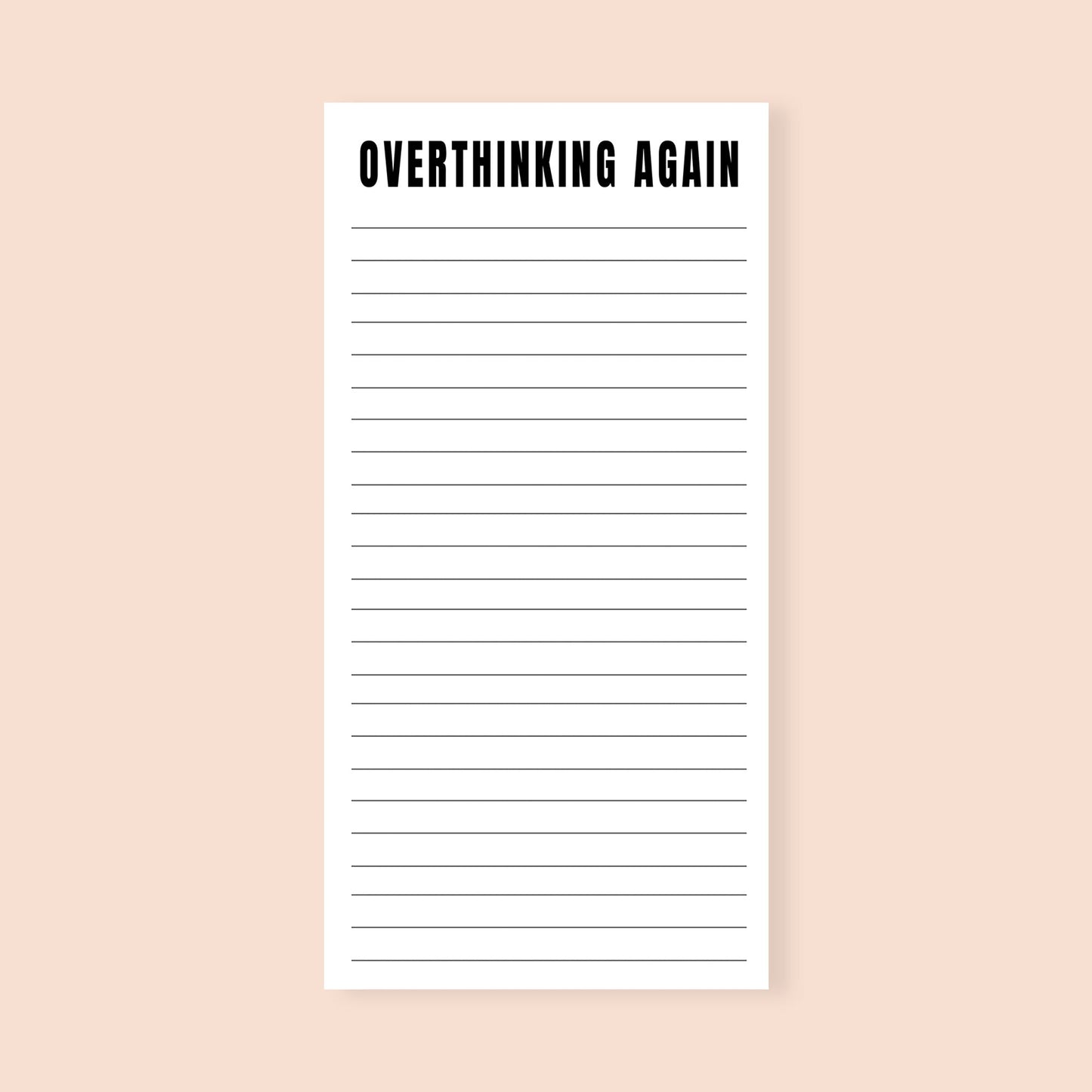 Overthinking Again Funny Notepad-notepad-Crimson and Clover Studio