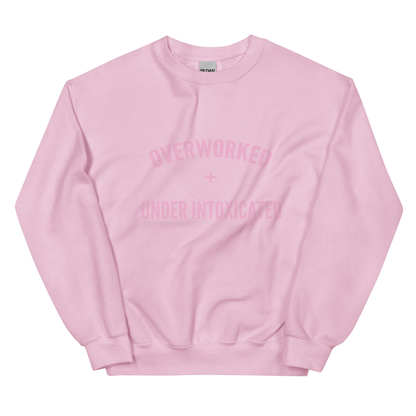 Overworked and Underintoxicated Funny Sweatshirt-sweatshirt-Crimson and Clover Studio