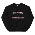 Overworked and Underintoxicated Funny Sweatshirt