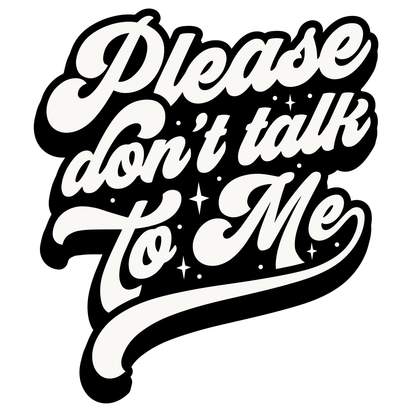 Please Don't Talk to Me Funny Sticker-sticker-Crimson and Clover Studio