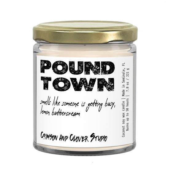 Pound Town Buttercream Soy Candle Funny Candle-Candles-Crimson and Clover Studio