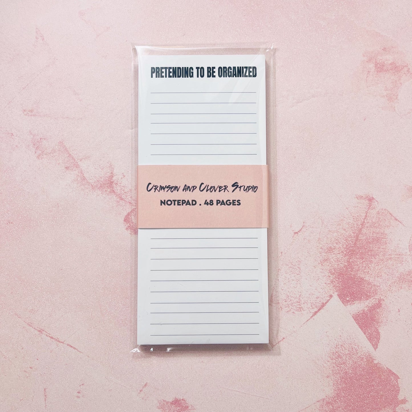 Pretending to Be Organized Funny Notepad-notepad-Crimson and Clover Studio
