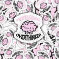 Professional Overthinker Funny Sticker