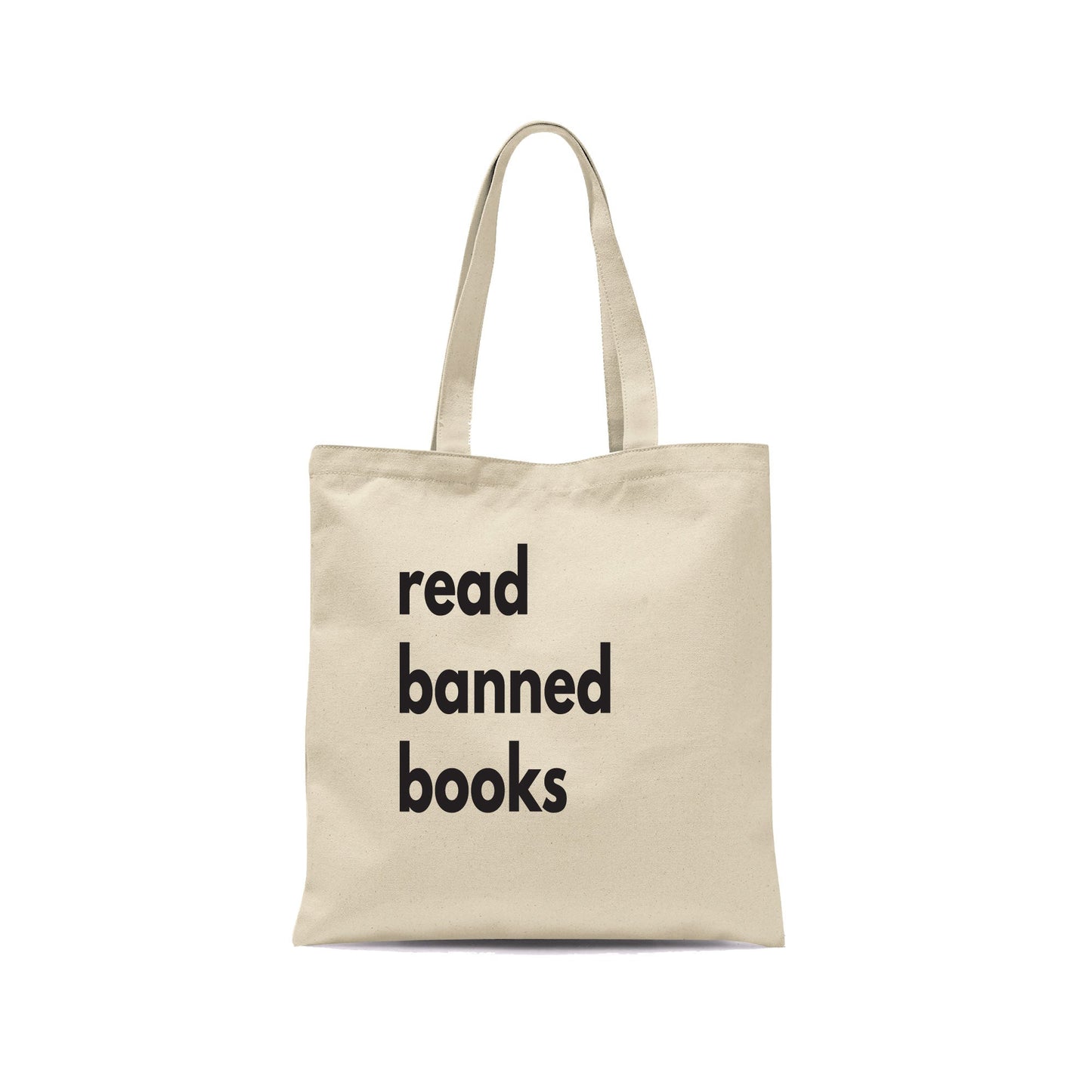 Read Banned Books Funny Tote Bag-Totes-Crimson and Clover Studio