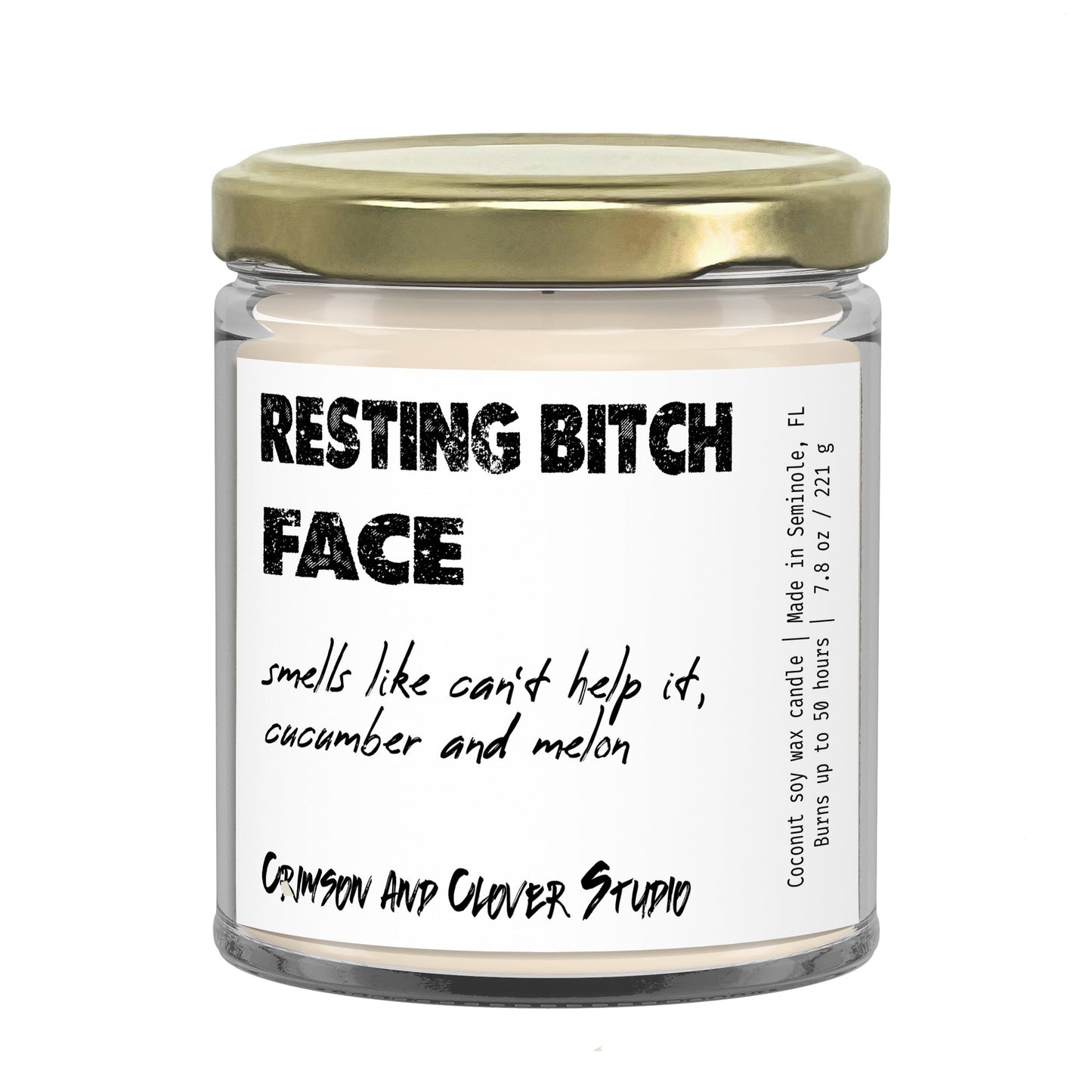 Resting Bitch Face Cucumber Melon Funny Candle-Candles-Crimson and Clover Studio
