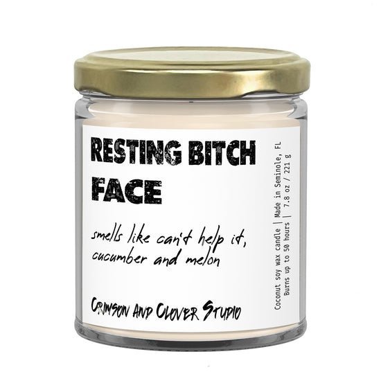 Resting Bitch Face Cucumber Melon Funny Candle-Candles-Crimson and Clover Studio