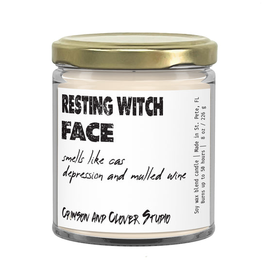Resting Witch Face Caramel Apple Funny Candle-Candles-Crimson and Clover Studio