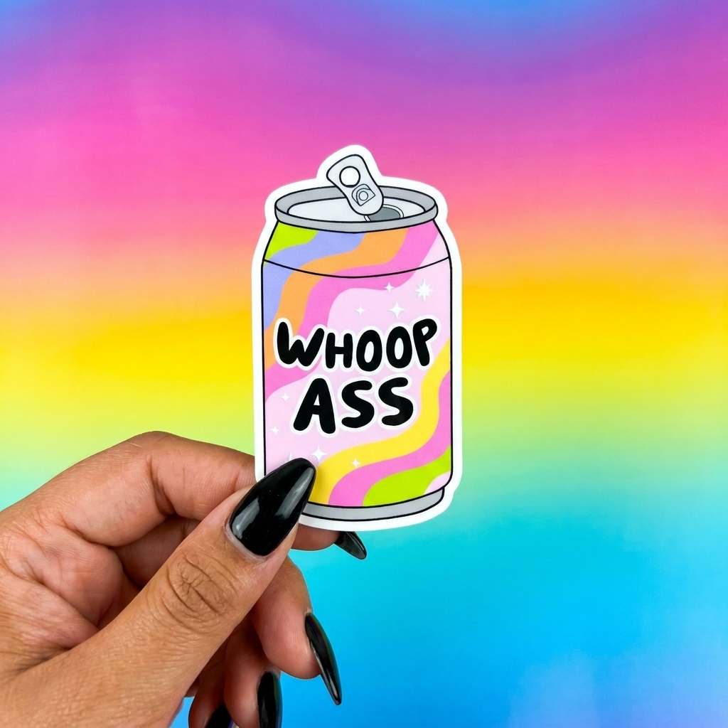 Whoop Ass Funny Sticker