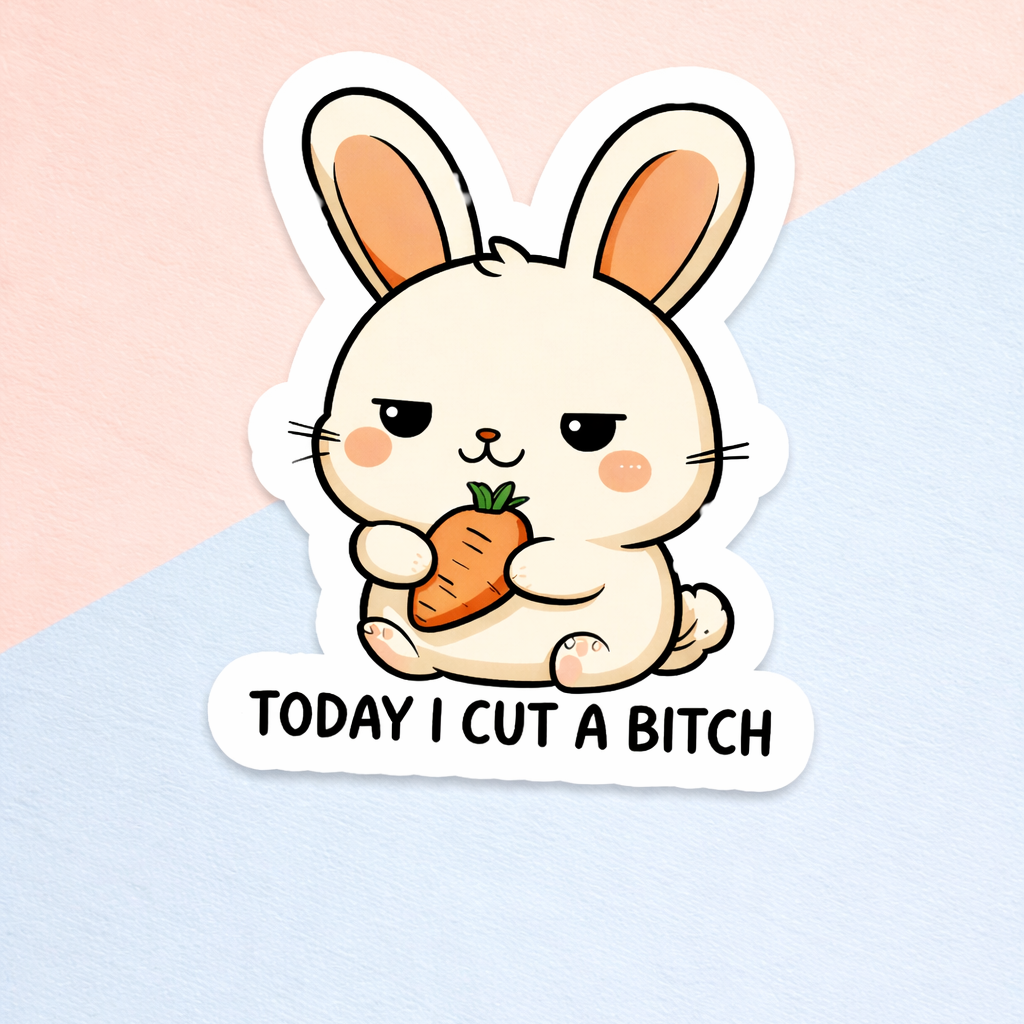 Today I Cut a Bitch Funny Sticker