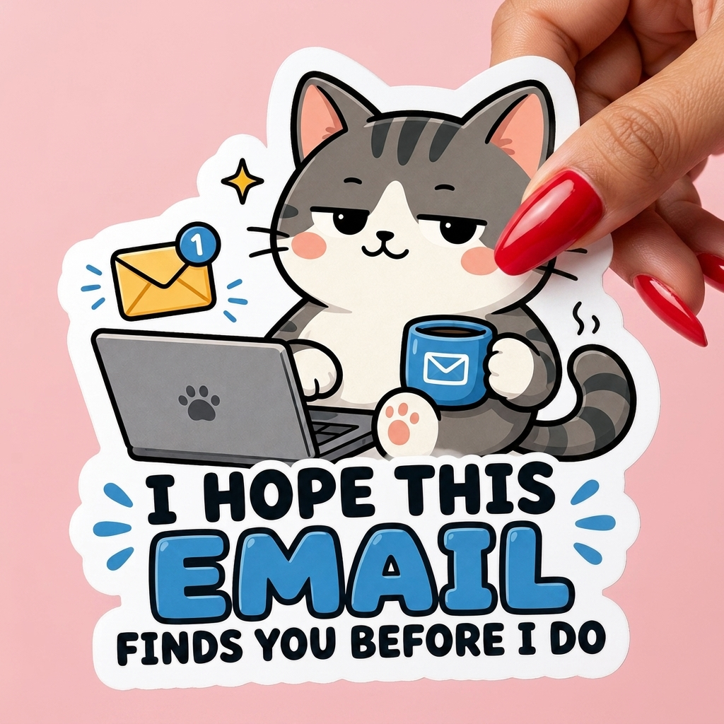I Hope This Email Before I Do Funny Sticker