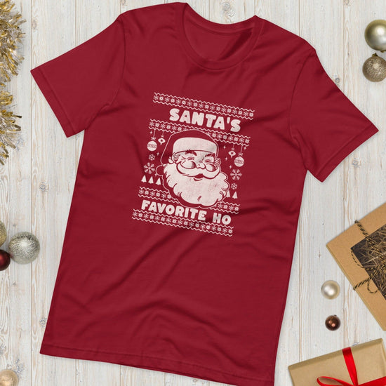Santa's Favorite Ho Unisex Shirt-Tees-Crimson and Clover Studio