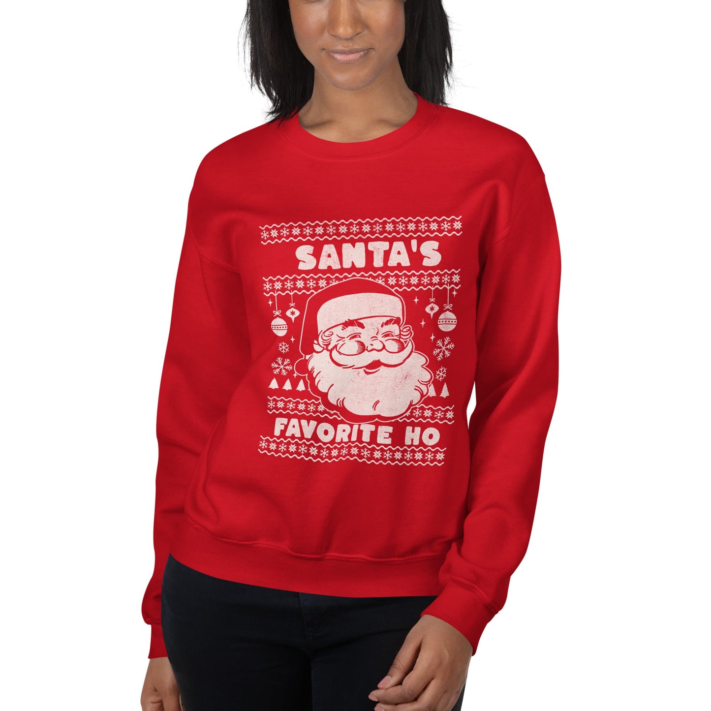 Load image into Gallery viewer, Santa&amp;#39;s Favorite Ho Unisex Sweatshirt-Sweatshirt-Crimson and Clover Studio
