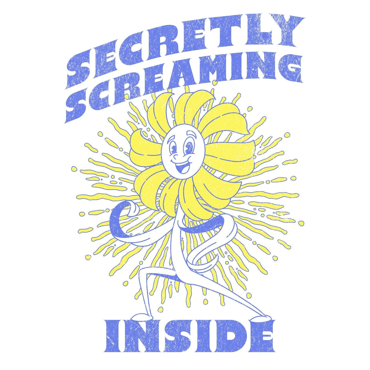 Silently Screaming Inside Funny Sticker-sticker-Crimson and Clover Studio