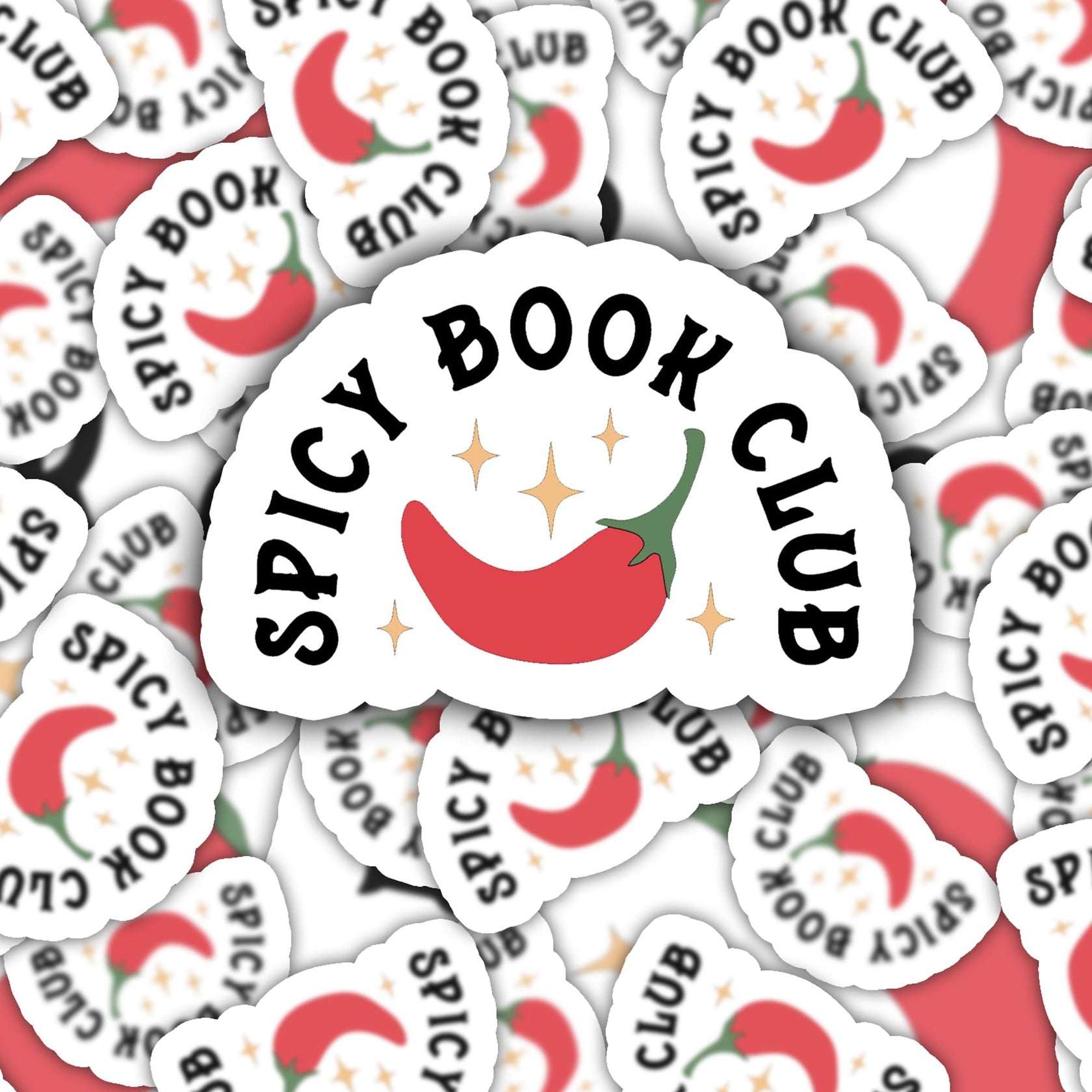 Spicy Book Club Funny Sticker | Crimson and Clover Studio