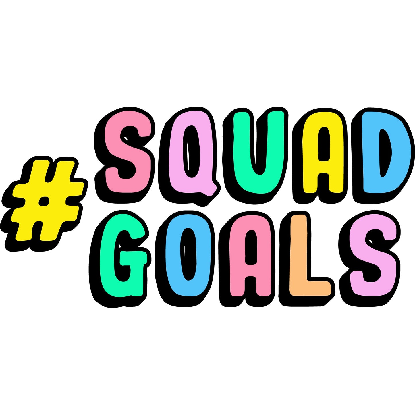 Squad Goals Funny Sticker-sticker-Crimson and Clover Studio