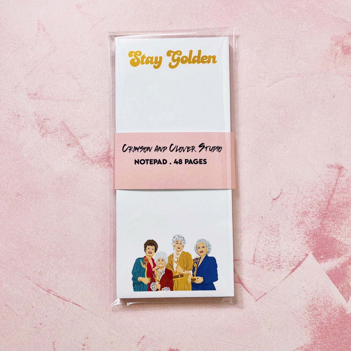 Stay Golden Funny Golden Girls Notepad-notepad-Crimson and Clover Studio