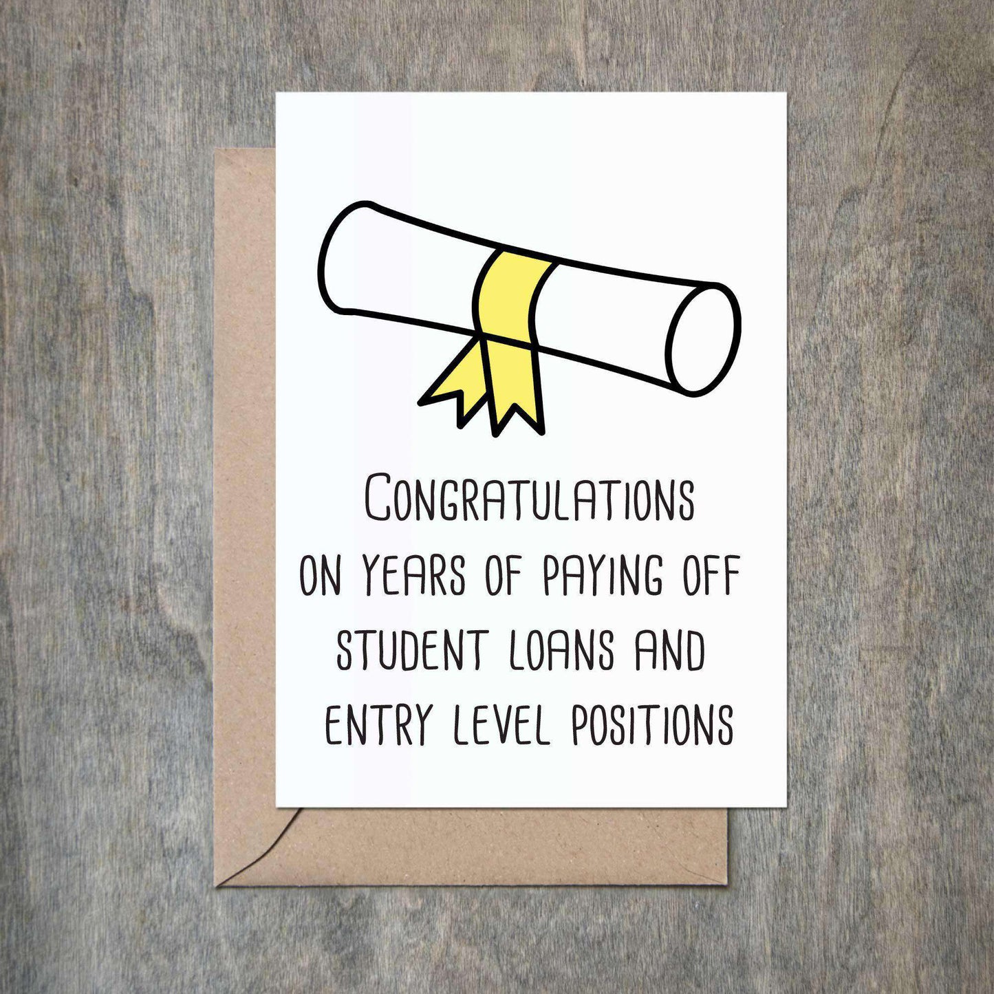 Student Loans Graduation Card-Graduation Card-Crimson and Clover Studio