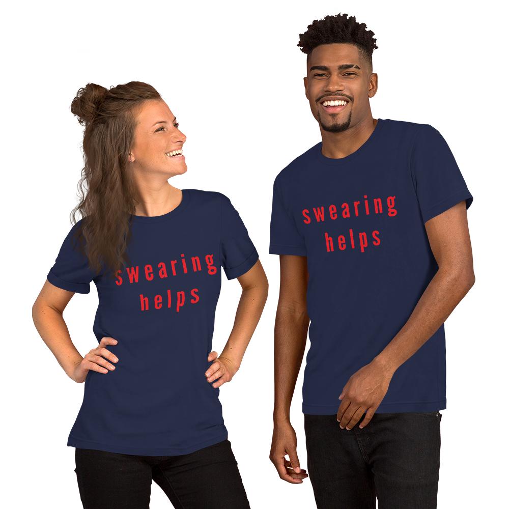 Swearing Helps Eco Friendly Unisex Shirt-Tees-Crimson and Clover Studio