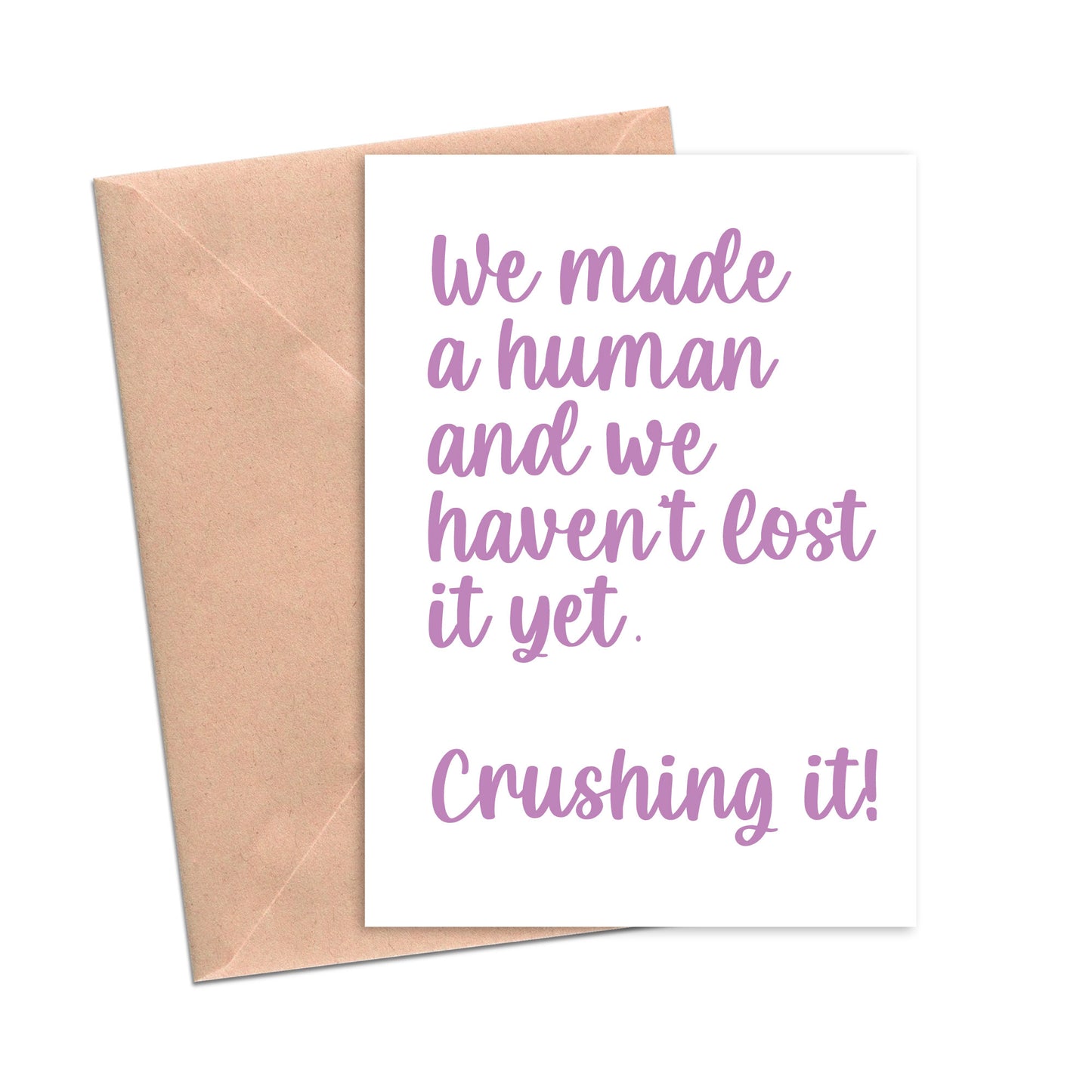 We Made a Human and We Haven't Lost It Yet Parenting Father Funny Card-Love Cards-Crimson and Clover Studio