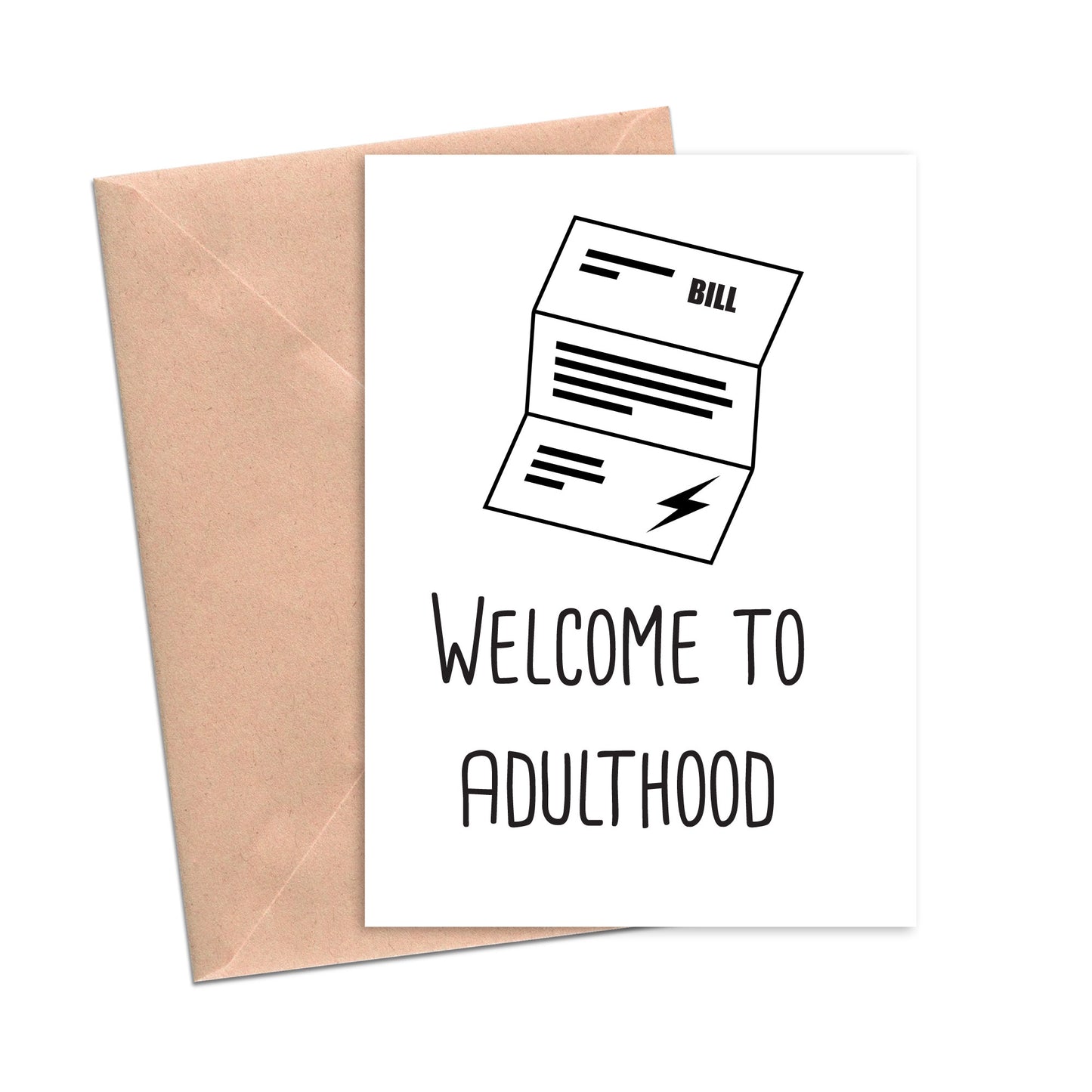 Welcome to Adulthood Graduation Card-Graduation Card-Crimson and Clover Studio