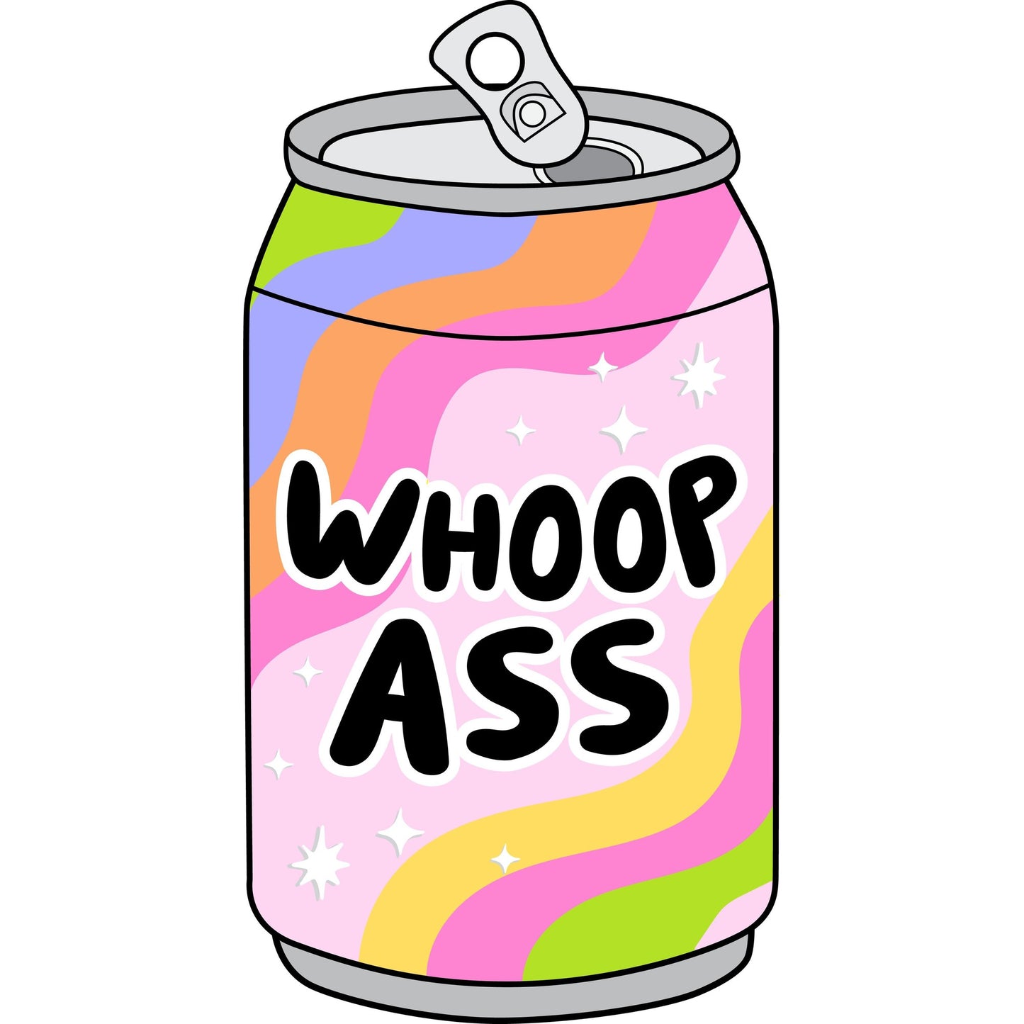 Whoop Ass Funny Sticker-sticker-Crimson and Clover Studio