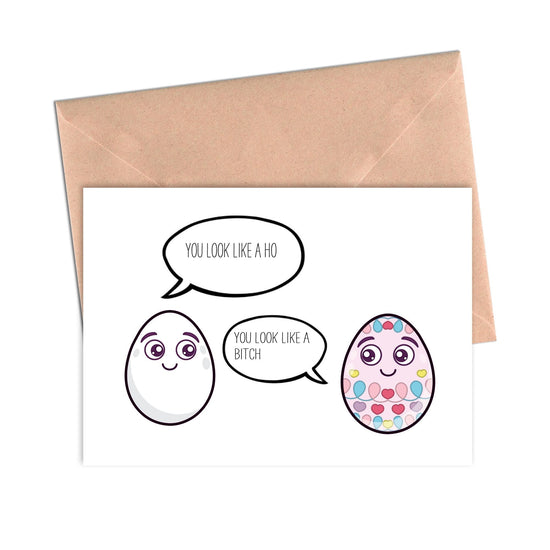 You Look Like a Ho Funny Easter Card-Sympathy Cards-Crimson and Clover Studio