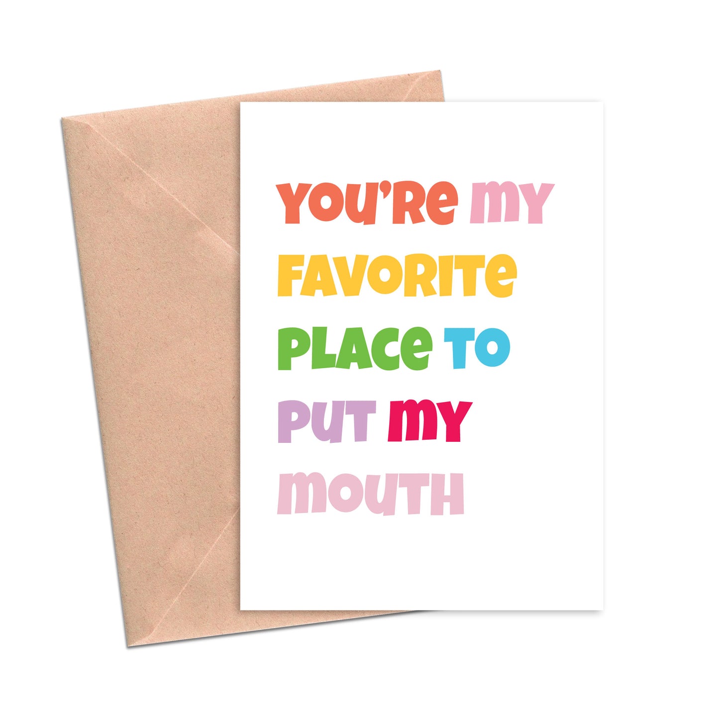 You're My Favorite Thing to Put in My Mouth Funny Love Card-love cards-Crimson and Clover Studio