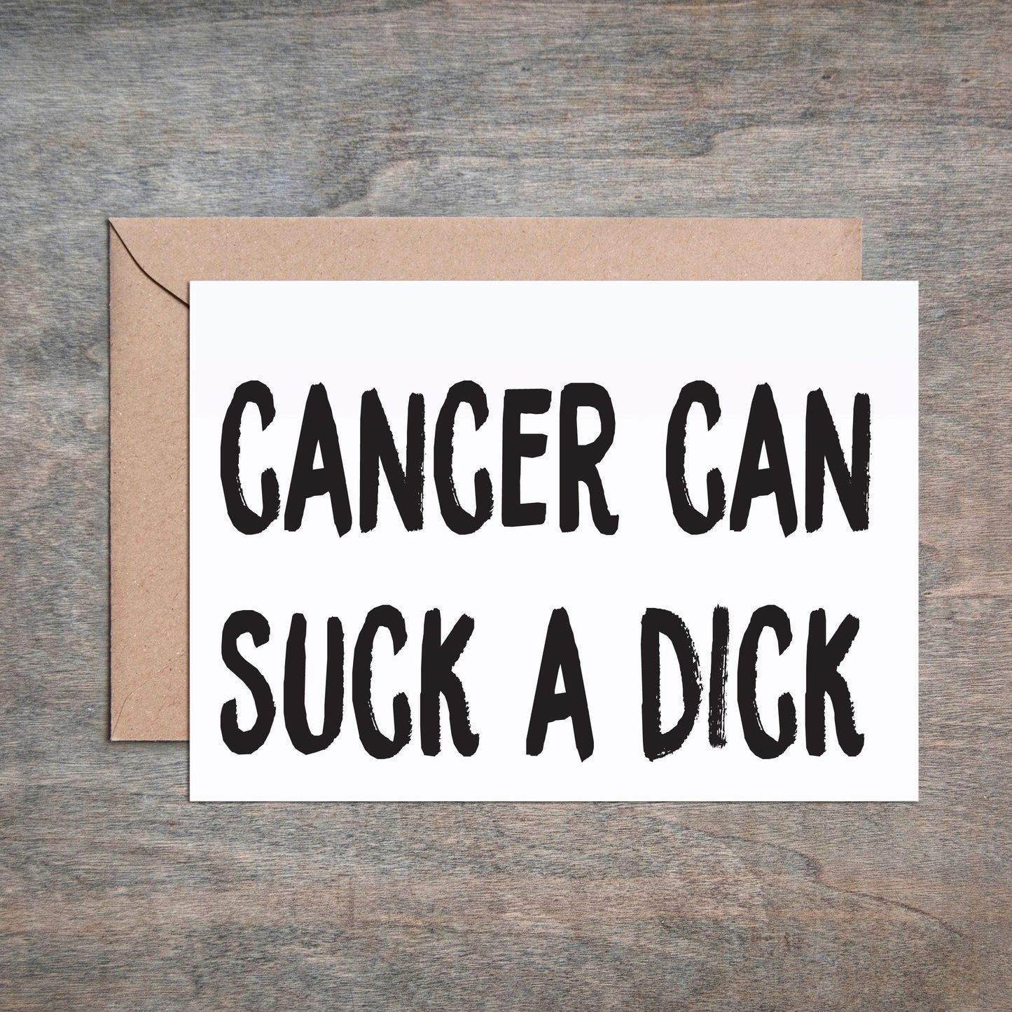 Cancer Can Suck A Dick Funny Sympathy Card-Sympathy Cards-Crimson and Clover Studio