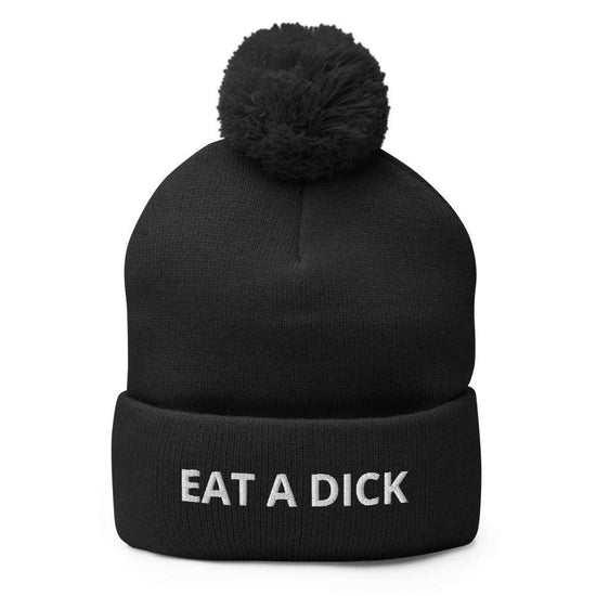 Load image into Gallery viewer, Eat a Dick Pom-Pom Beanie-hat-Crimson and Clover Studio
