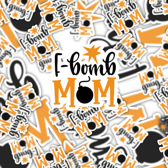F-Bomb Mom Funny Sticker-sticker-Crimson and Clover Studio