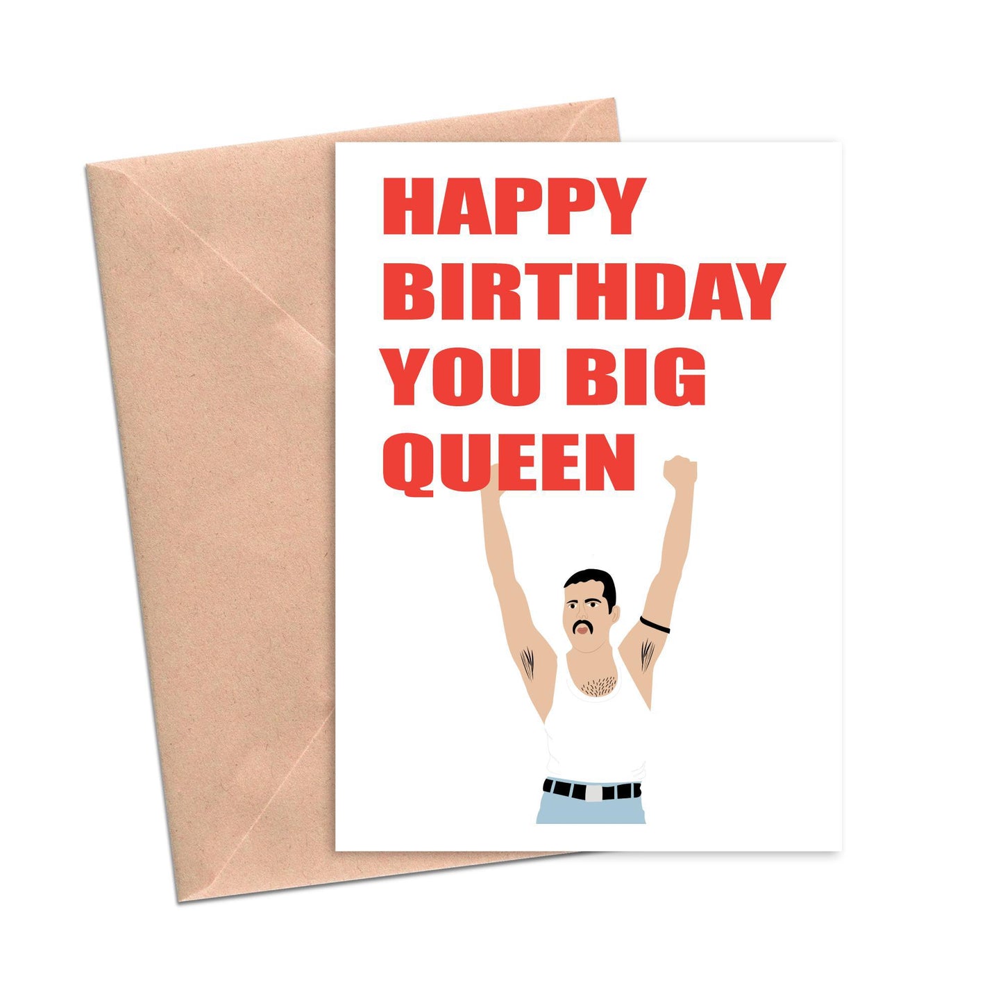 Funny Birthday Card Happy Birthday You Big Queen-Birthday-Crimson and Clover Studio