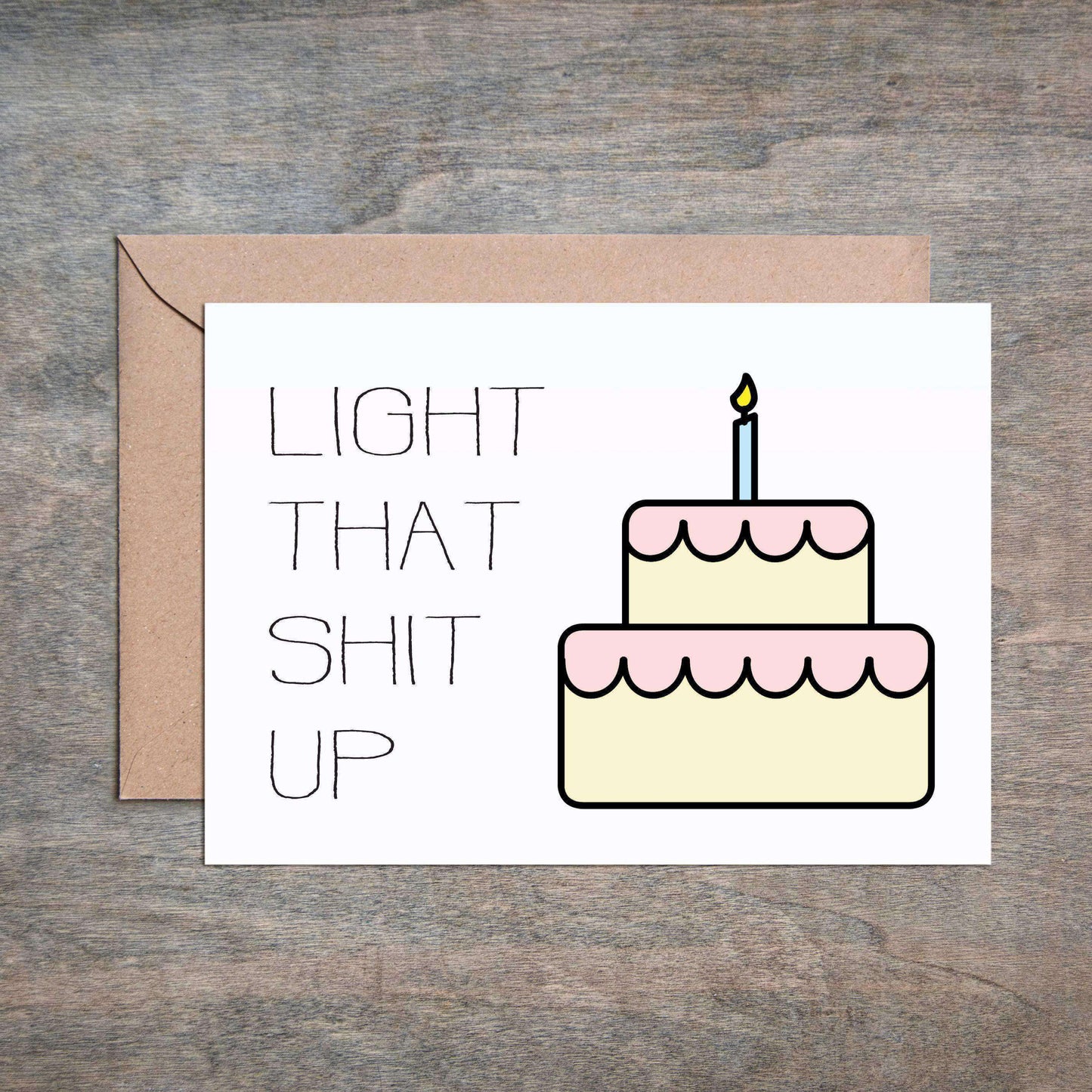 Funny Birthday Card Light that Shit Up Funny Birthday Card-Birthday-Crimson and Clover Studio