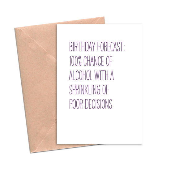 Funny Birthday Card Poor Decisions-Birthday-Crimson and Clover Studio