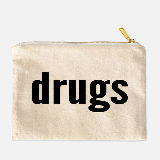 Funny Cosmetic Bag Gift Drugs Funny Cosmetic Bag-Cosmetic Bags-Crimson and Clover Studio