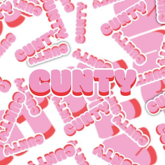 Funny Cunty Sticker-sticker-Crimson and Clover Studio