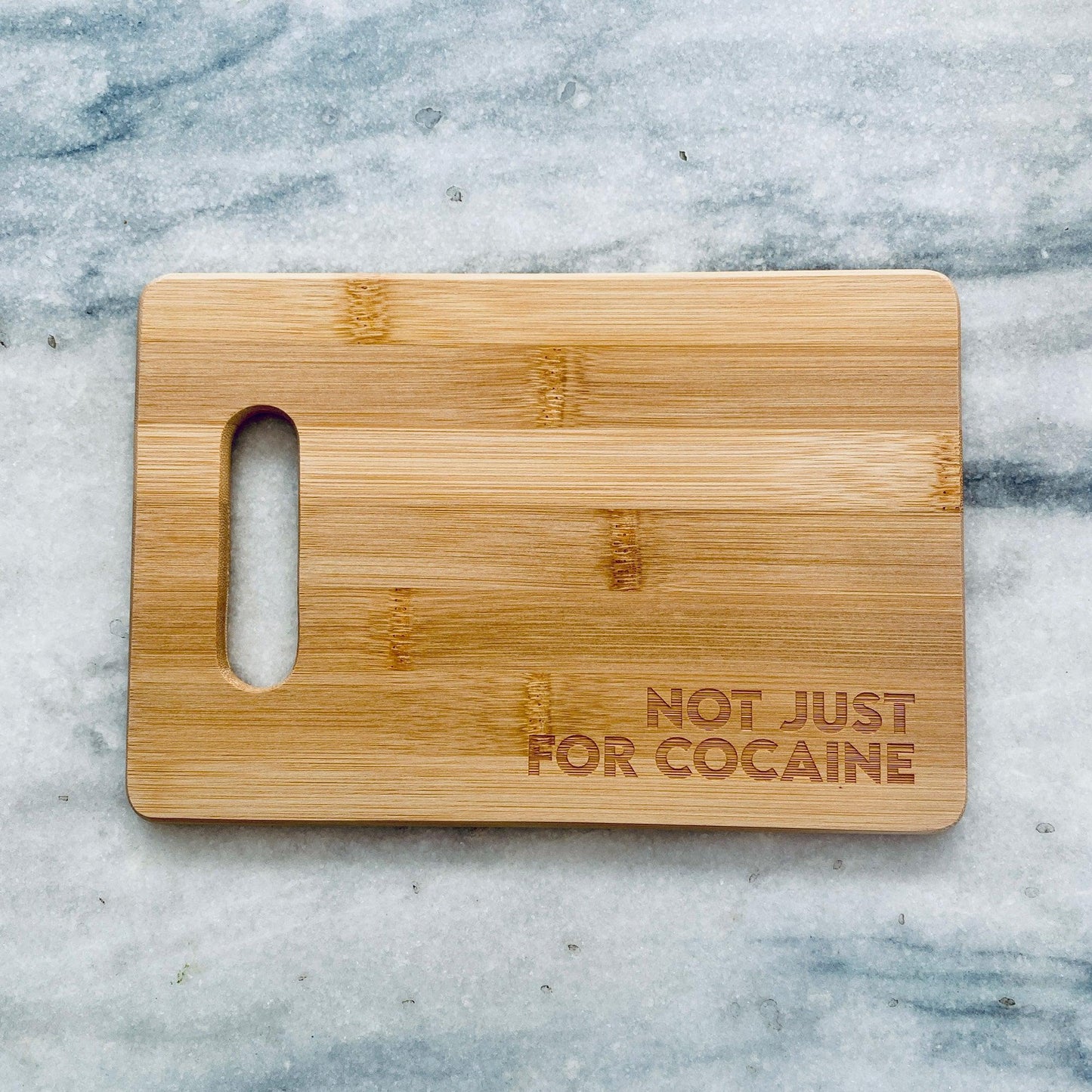 Funny Gift Not Just for Cocaine Charcuterie Cheese Cutting Board-cheese board-Crimson and Clover Studio