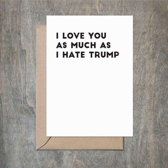Funny Love Card I Love You As Much As I Hate T Funny Love Card-Love Cards-Crimson and Clover Studio