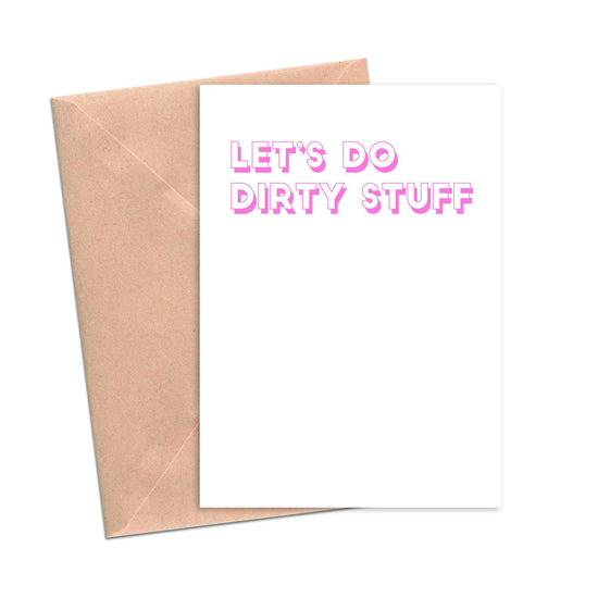 Load image into Gallery viewer, Funny Love Card Let&amp;#39;s Do Dirty Stuff-Love Cards-Crimson and Clover Studio
