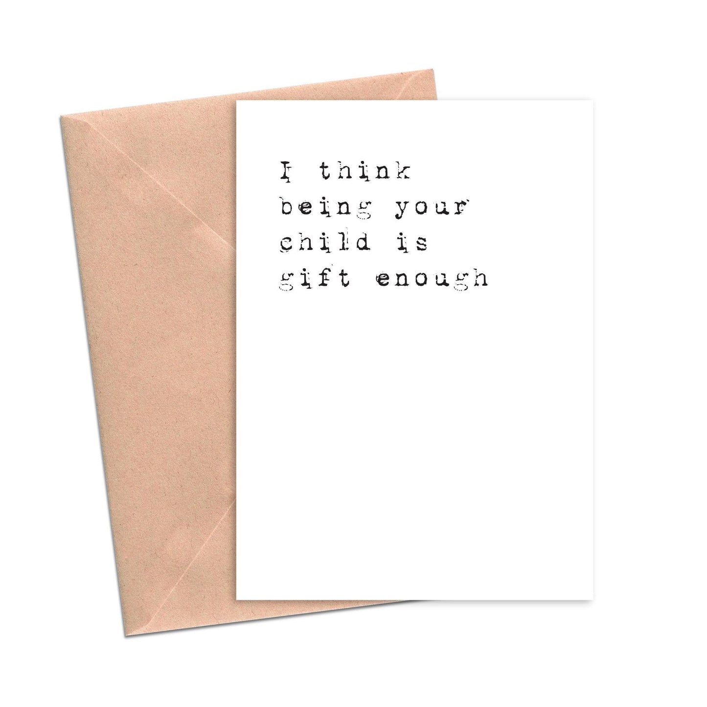 Funny Mother's Day Card I'm Gift Enough Funny Card for Mom Dad-Mom and Dad-Crimson and Clover Studio