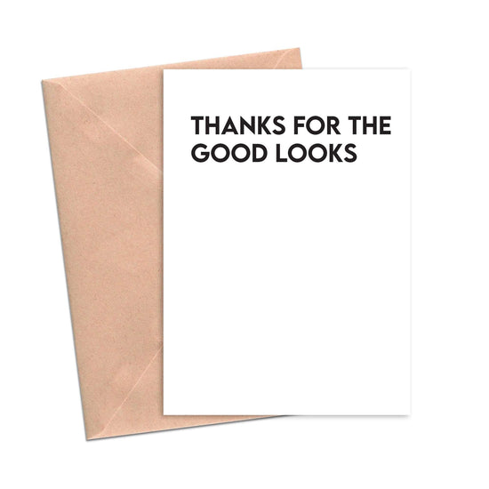 Funny Mother's Day Card Thanks for the Good Looks Card-Mom and Dad-Crimson and Clover Studio