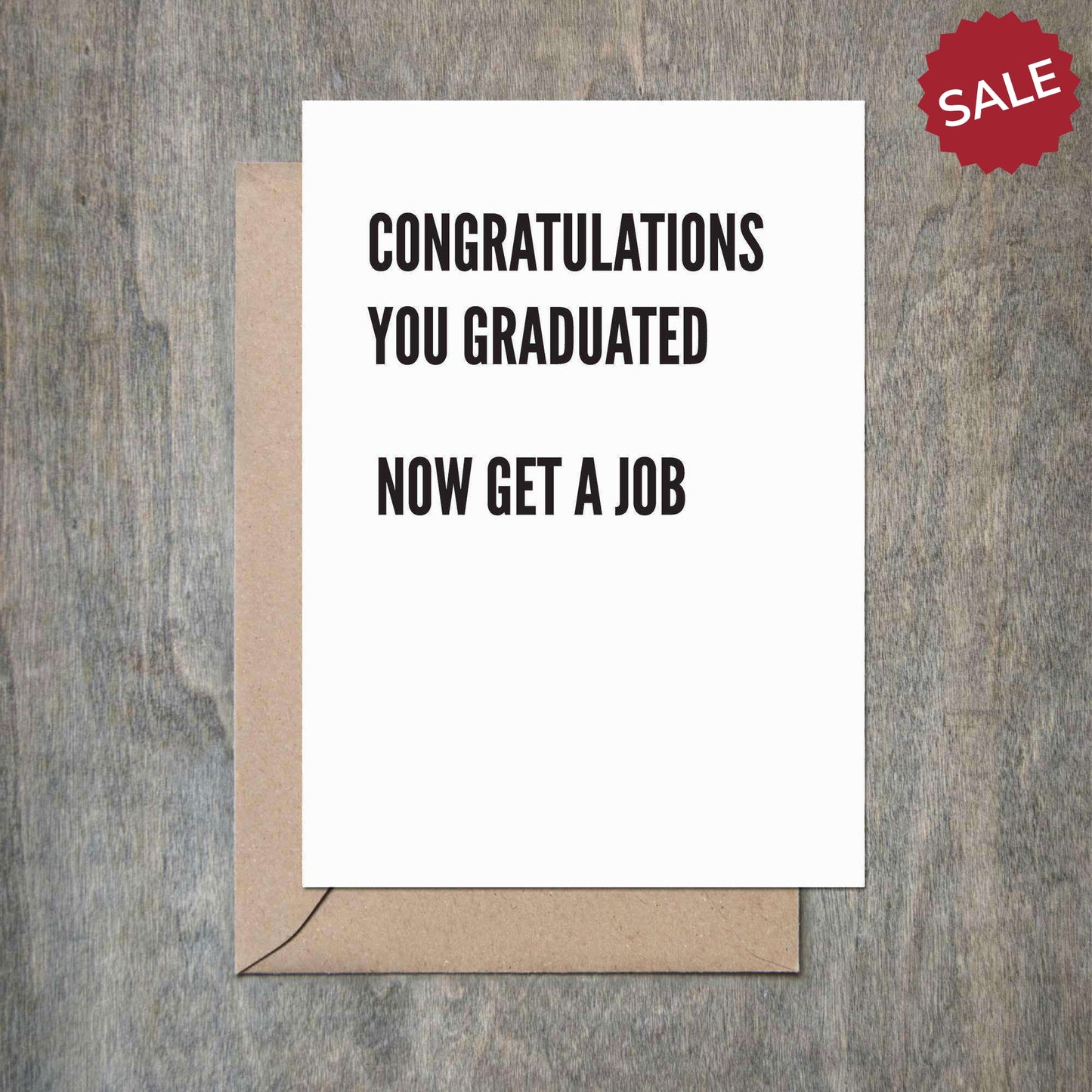Get a Job Graduation Card-Graduation Card-Crimson and Clover Studio