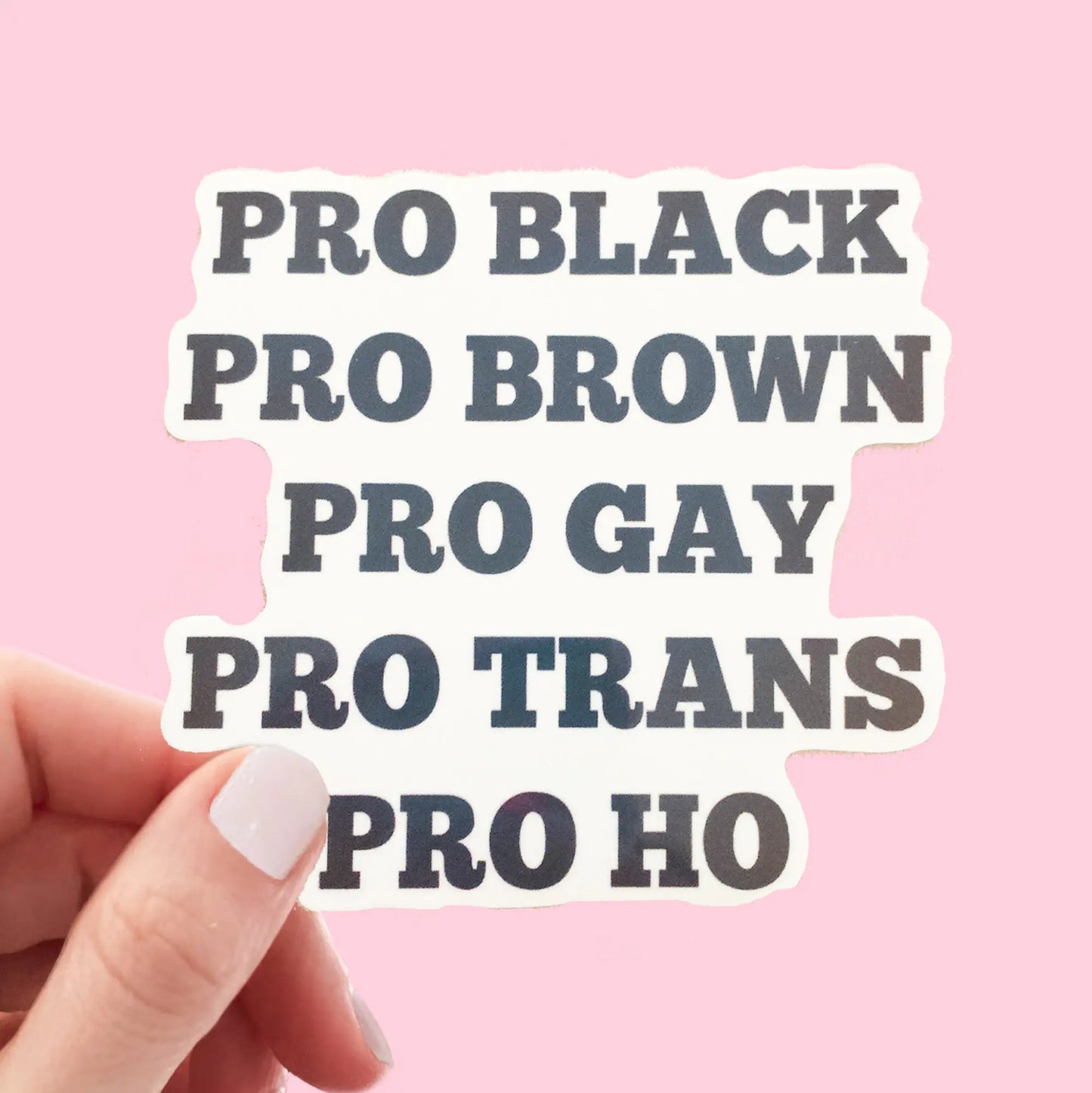 Pro Am Sticker Pro Black Pro Brown Pro Gay Pro Trans Pro Ho Sticker | Crimson and ...