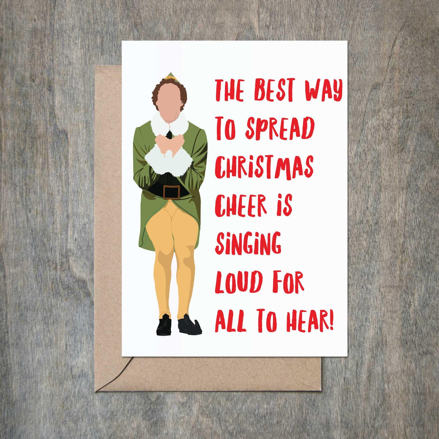 Singing Loudly for All to Hear Christmas Funny Holiday Card-Holiday Cards-Crimson and Clover Studio
