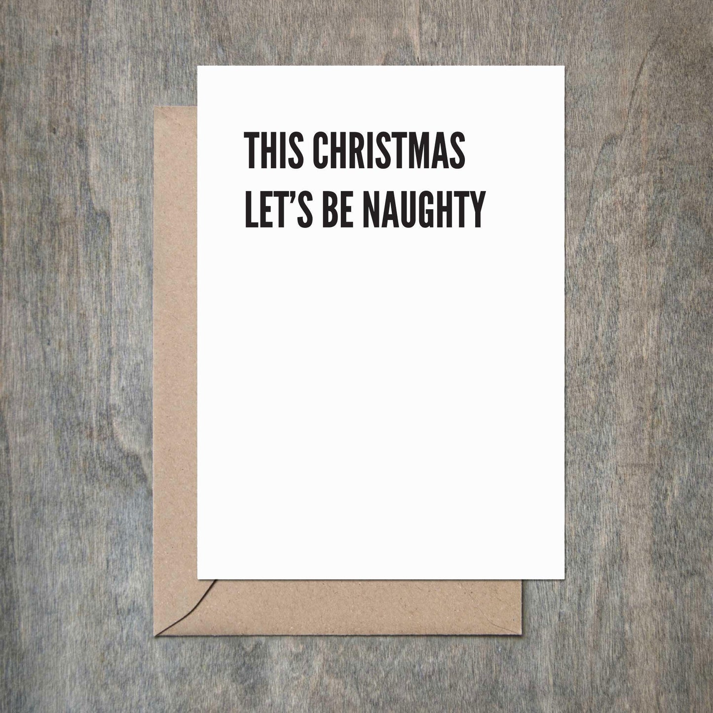 This Christmas Let's Be Naughty Christmas Holiday Card-Holiday Cards-Crimson and Clover Studio