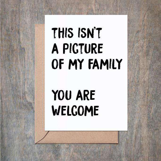 This Isn't a Picture of My Family Christmas Funny Holiday Card-Holiday Cards-Crimson and Clover Studio