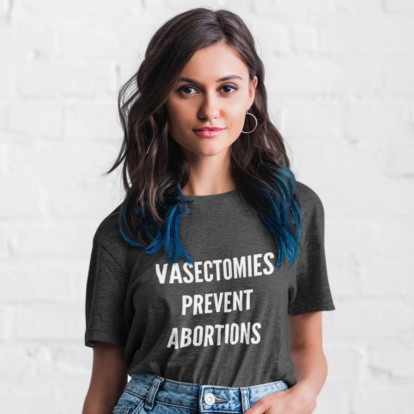 Vasectomies Prevent Abortions Unisex Eco-Friendly Shirt | Crimson